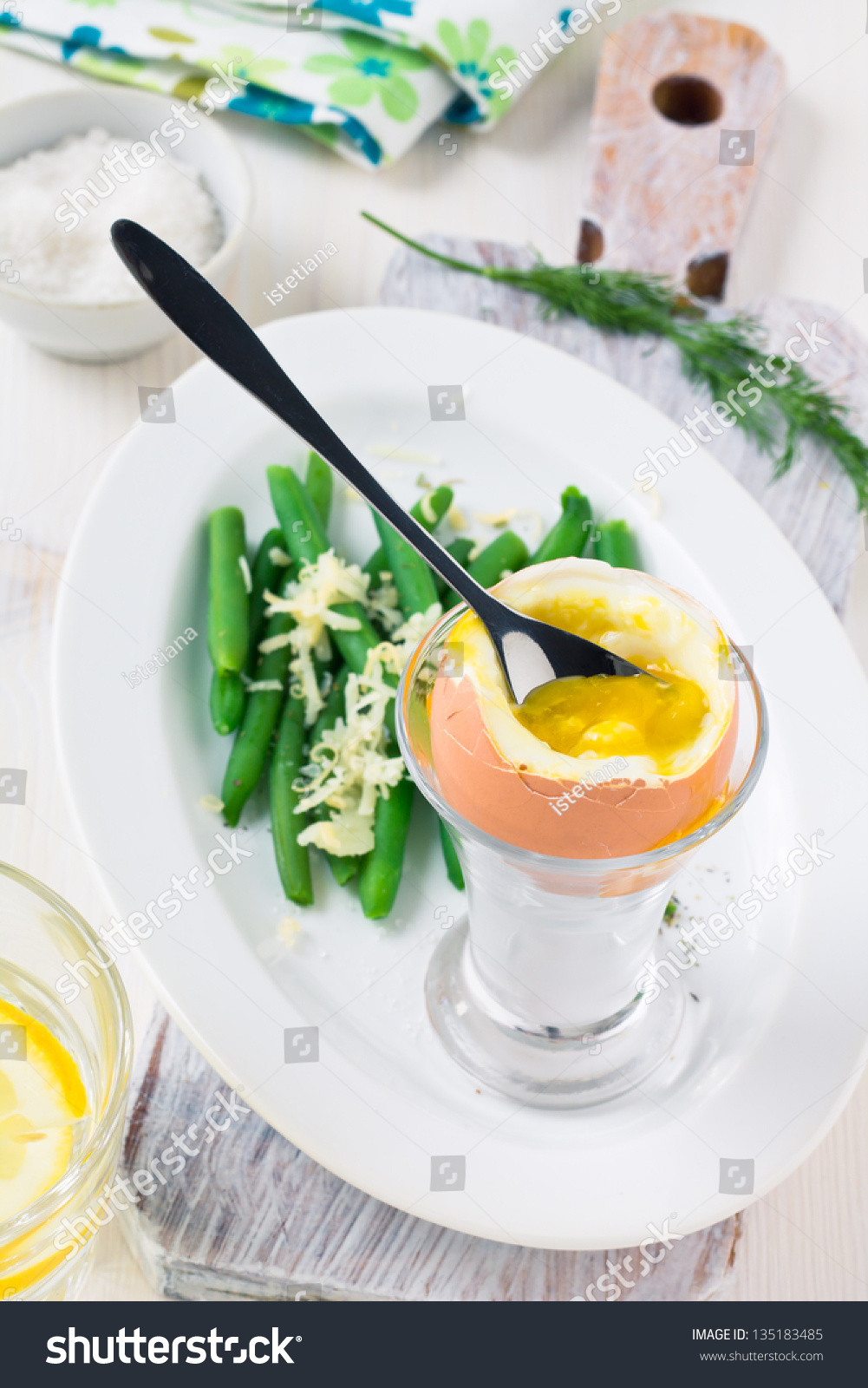 Healthy Breakfast With Boiled Eggs
 Healthy Breakfast With Boiled Egg And Ve ables Stock