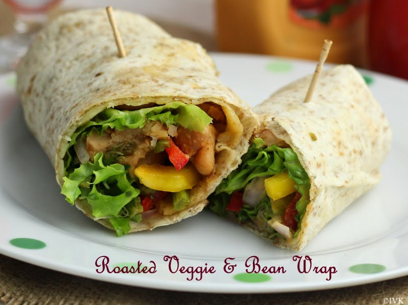 Healthy Breakfast Wrap Recipes
 IndianVegKitchen Roasted Veggie & Bean Sandwich Wrap