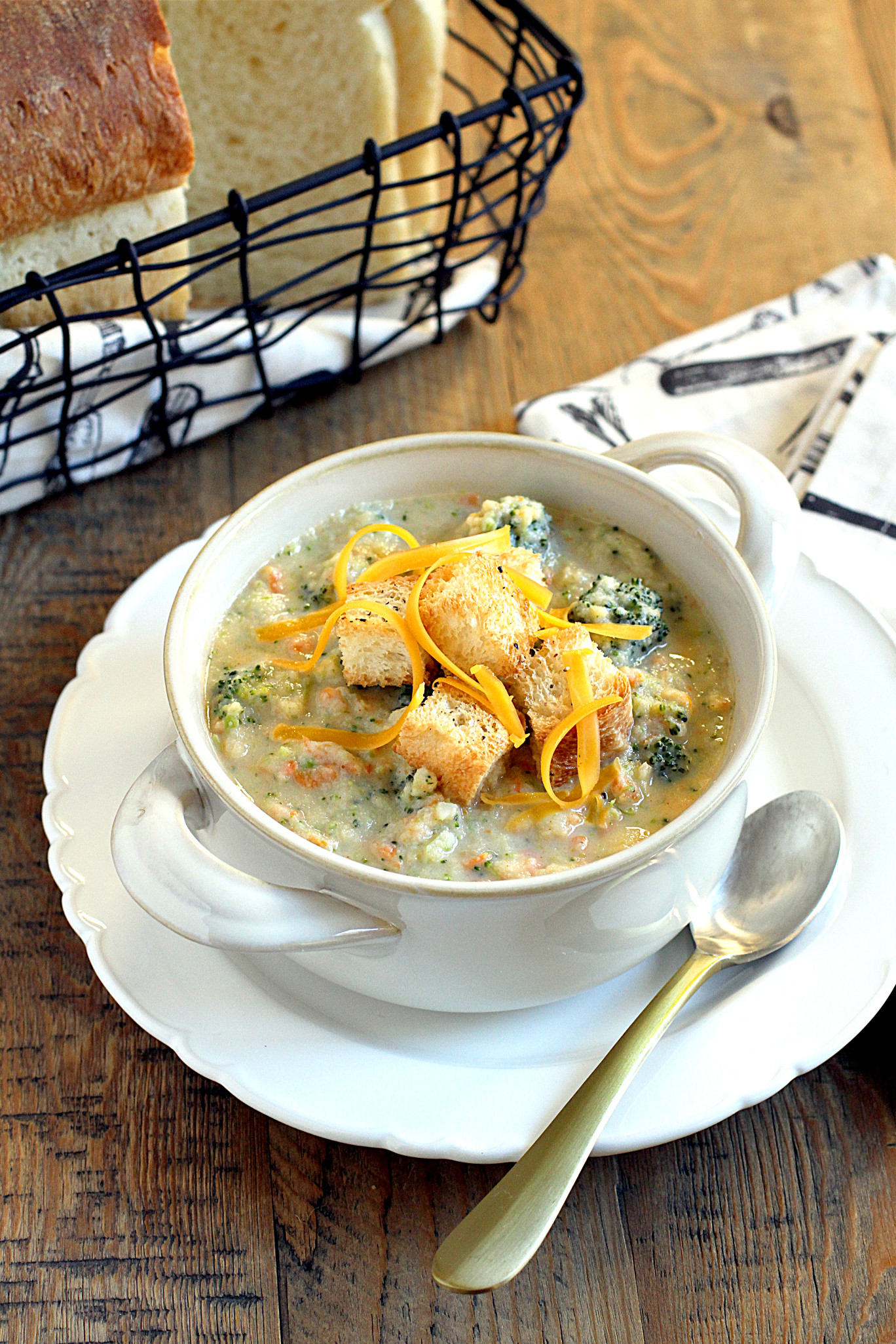 Healthy Broccoli Cheddar Soup
 Healthy Broccoli Cheddar Soup Two of a Kind