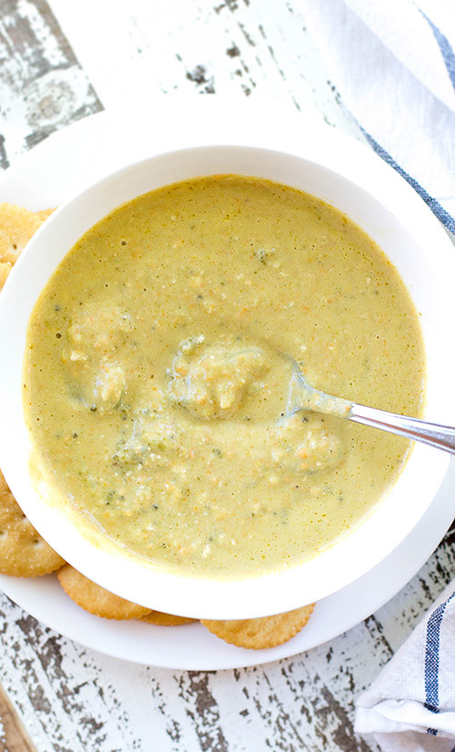 Healthy Broccoli Cheddar Soup
 Easy and Healthy Crockpot Broccoli Cheddar Soup Panera