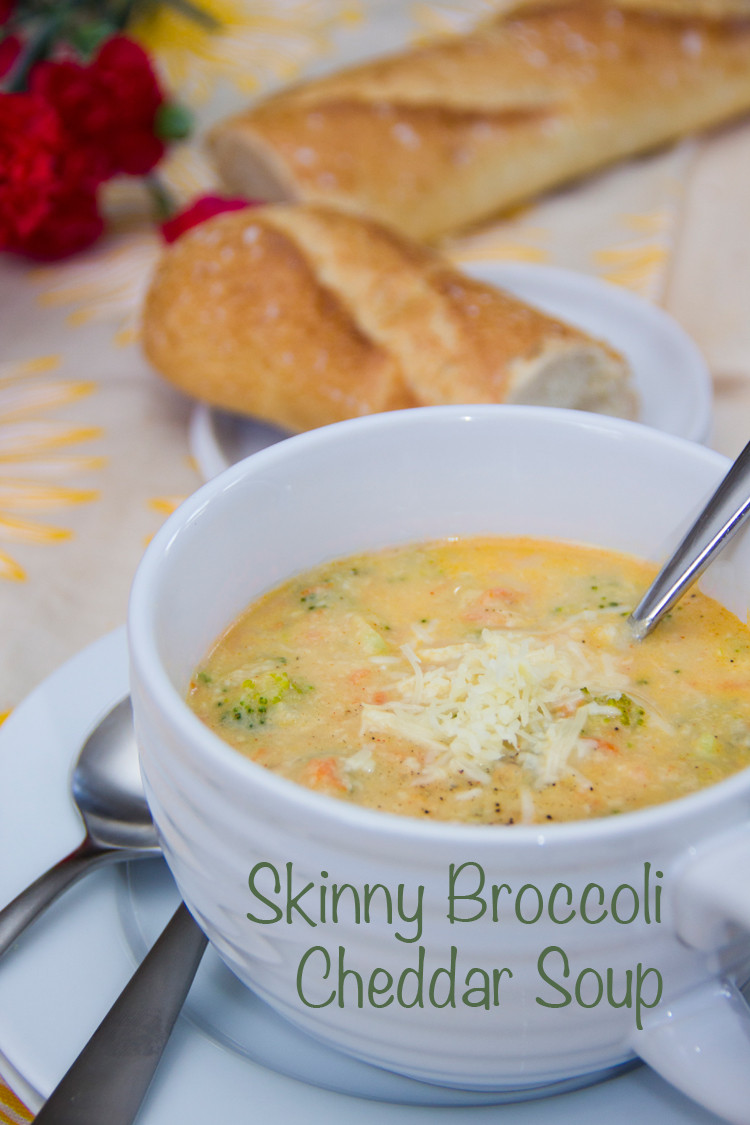 Healthy Broccoli Cheese Soup
 Skinny Broccoli Cheddar Soup The Scrumptious Pumpkin