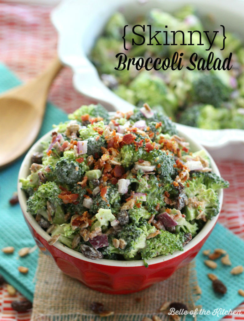Healthy Broccoli Salad
 Skinny Broccoli Salad Belle of the Kitchen