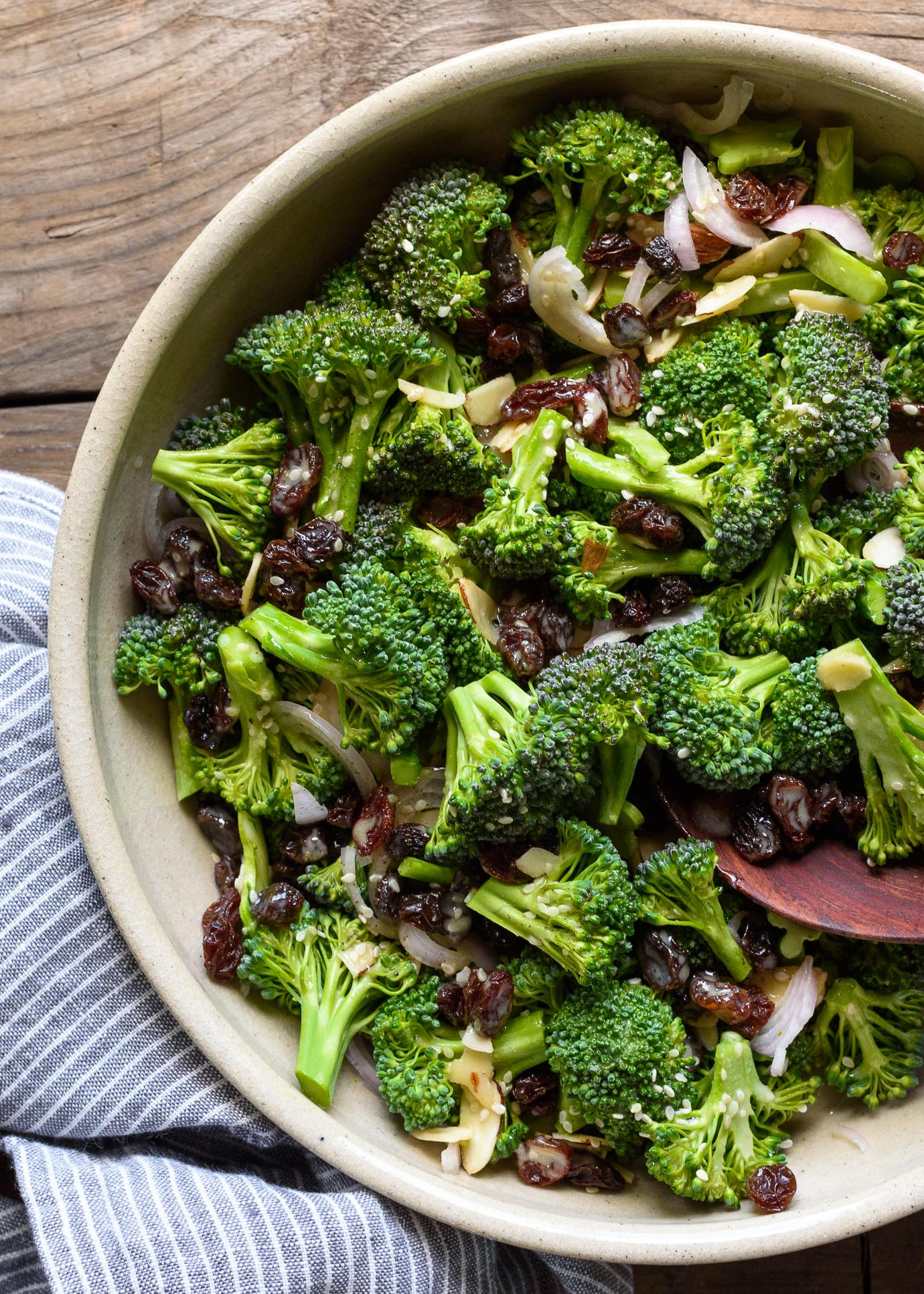 Healthy Broccoli Salad
 A Healthier Broccoli Salad with Lemon Tahini Dressing
