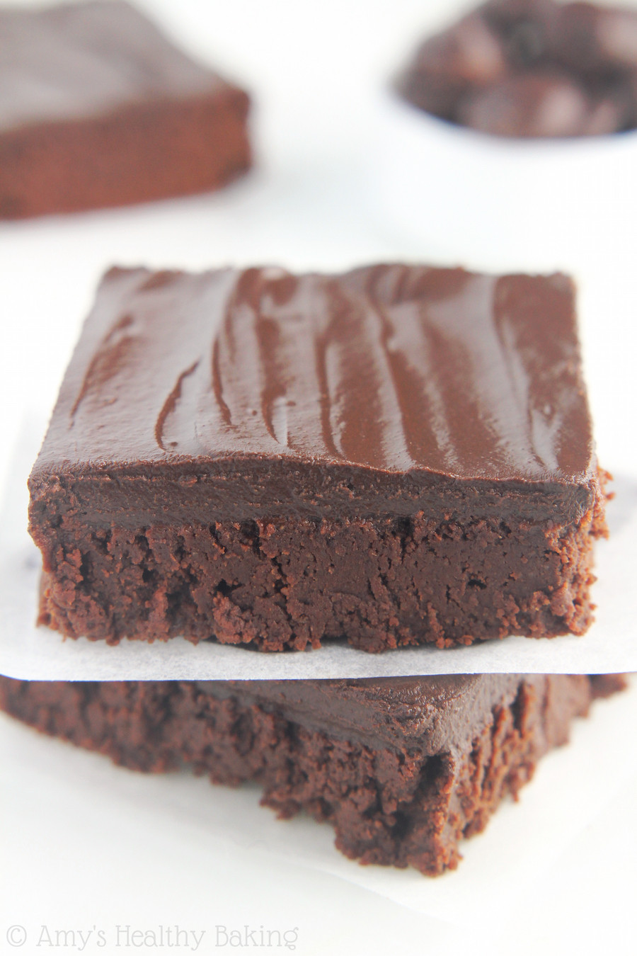 Healthy Brownies Recipe
 Clean & Fudgy Dark Chocolate Frosted Brownies