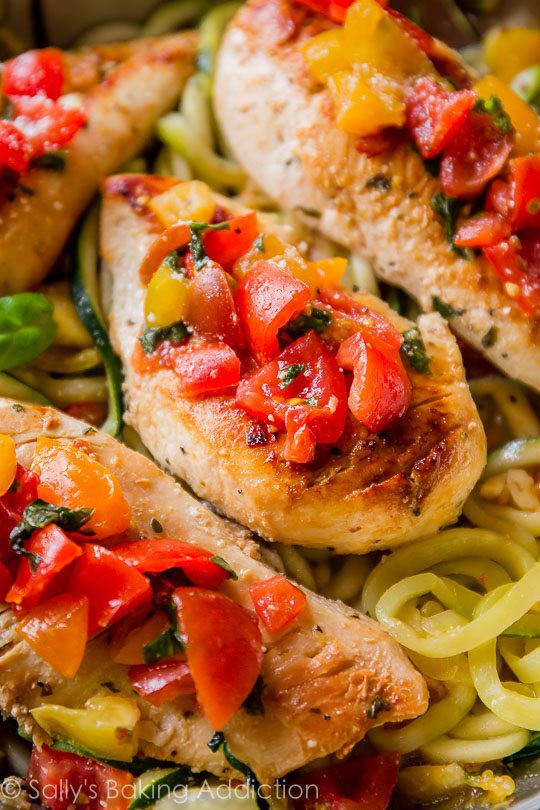 Healthy Bruschetta Chicken
 Skillet Bruschetta Chicken Dinner Sallys Baking Addiction