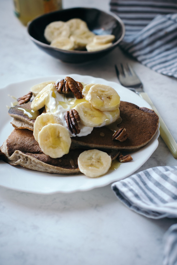 Healthy Buckwheat Pancakes
 Healthy banana & buckwheat pancakes for runners