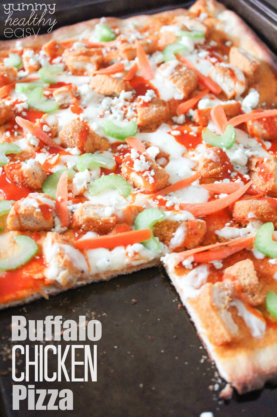 Healthy Buffalo Chicken Pizza
 Easy Buffalo Chicken Pizza Yummy Healthy Easy