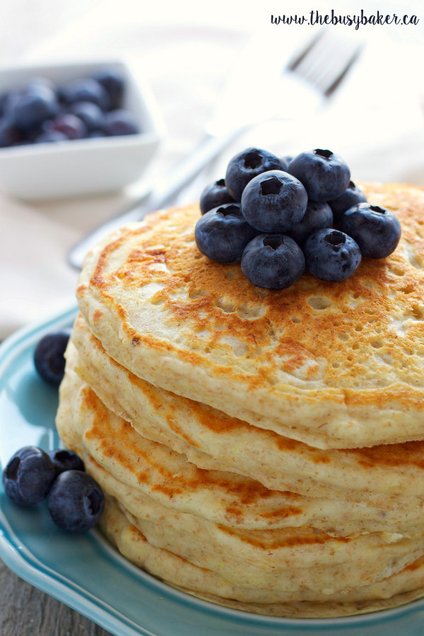 Healthy Buttermilk Pancakes
 healthy fluffy buttermilk pancakes