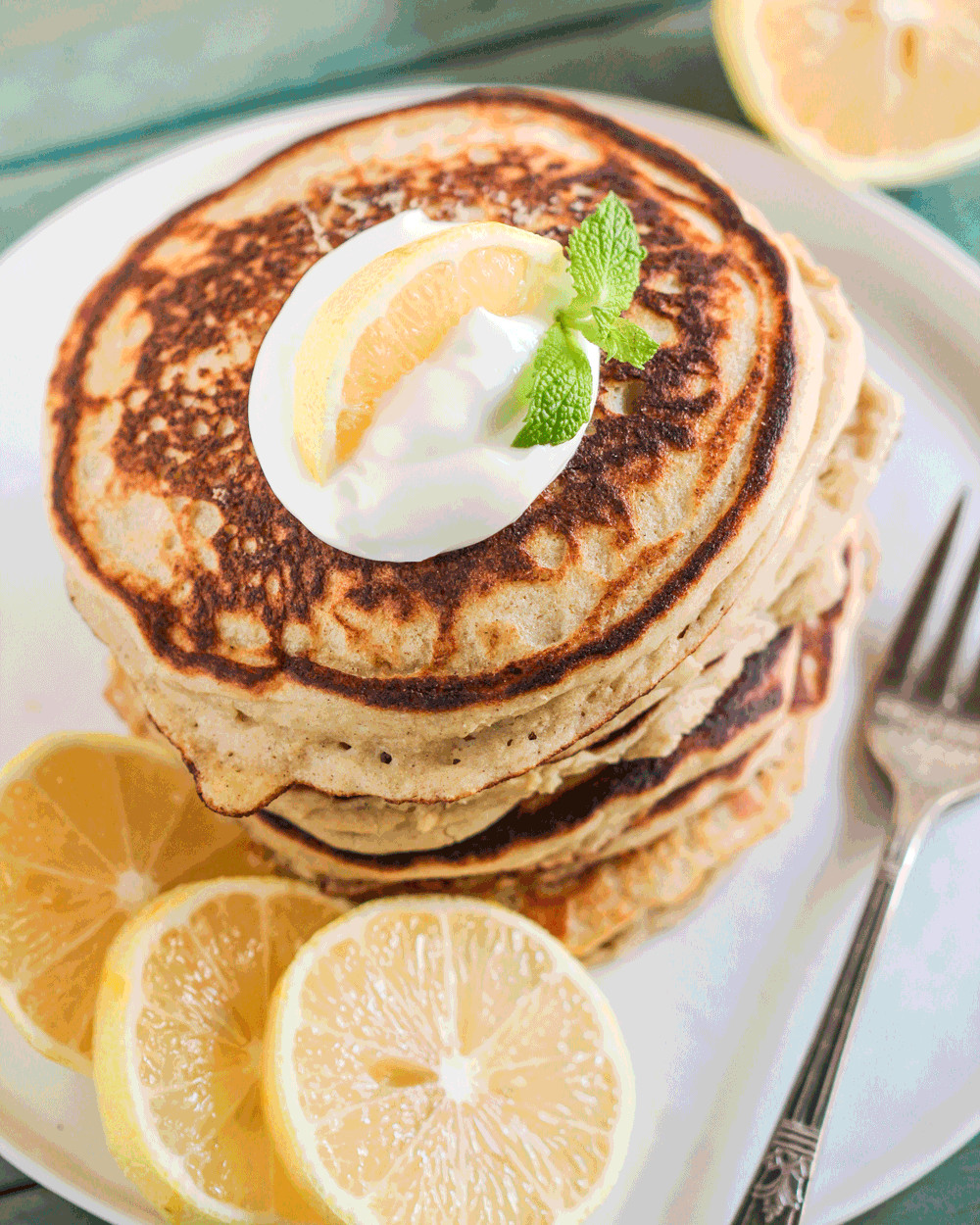 Healthy Buttermilk Pancakes
 Healthy Lemon Ricotta Buttermilk Pancakes
