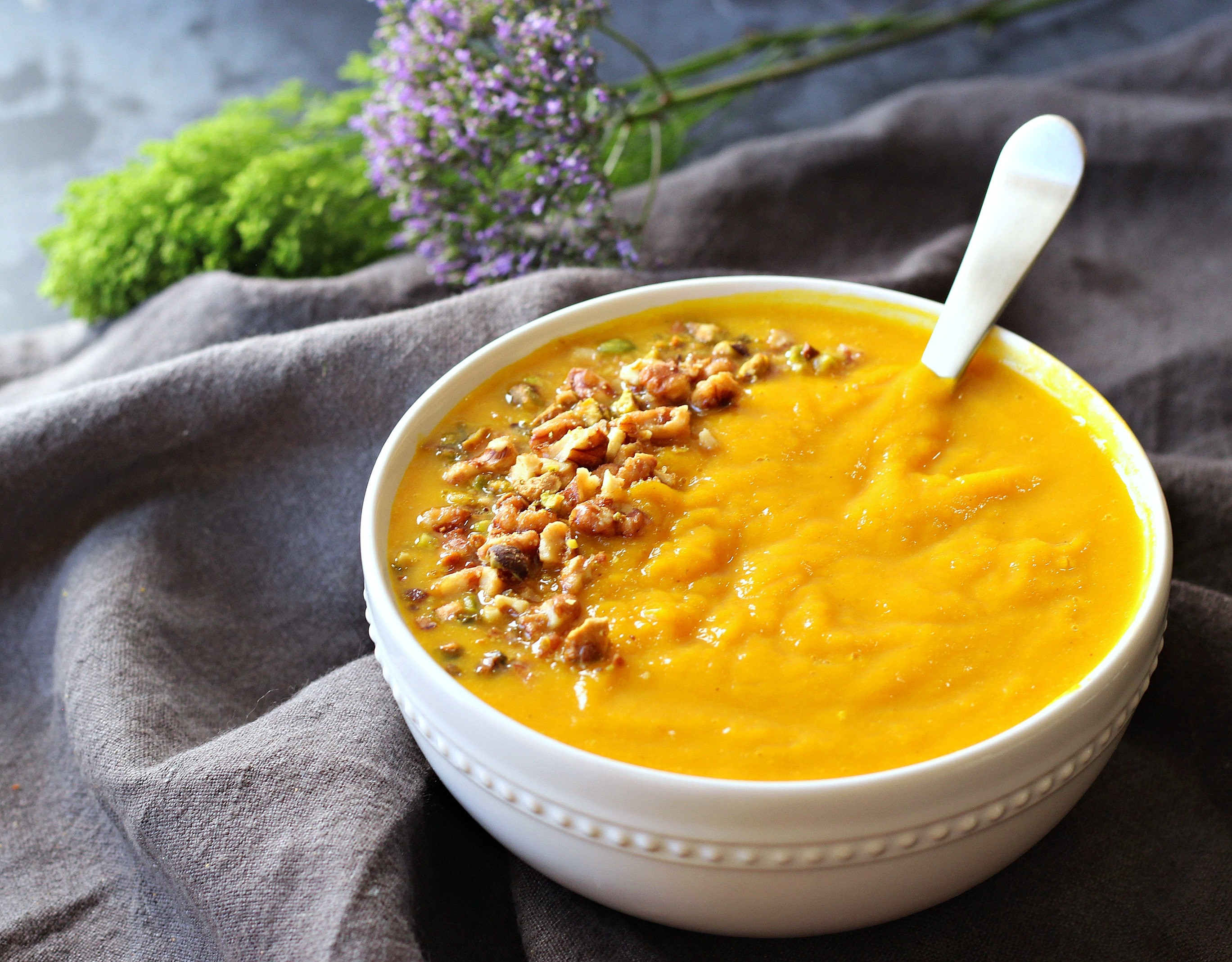 Healthy Butternut Squash Soup
 Butternut Squash & Turmeric Healthy Soup