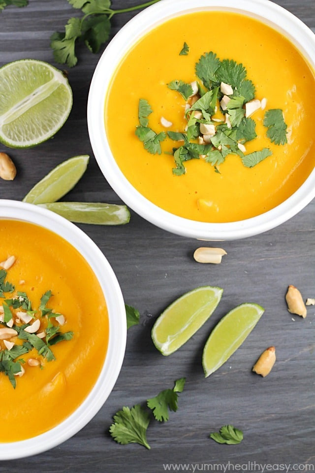 Healthy Butternut Squash Soup
 Thai Butternut Squash Soup Yummy Healthy Easy