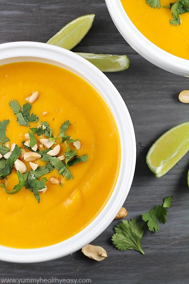 Healthy Butternut Squash Soup
 Thai Butternut Squash Soup Yummy Healthy Easy