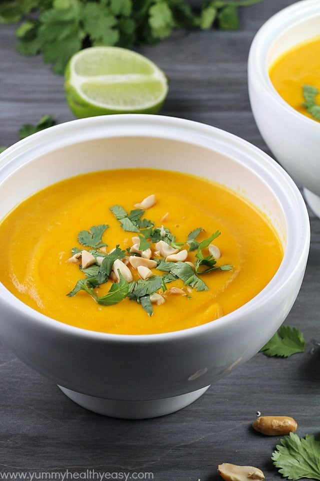 Healthy Butternut Squash Soup
 Thai Butternut Squash Soup Yummy Healthy Easy