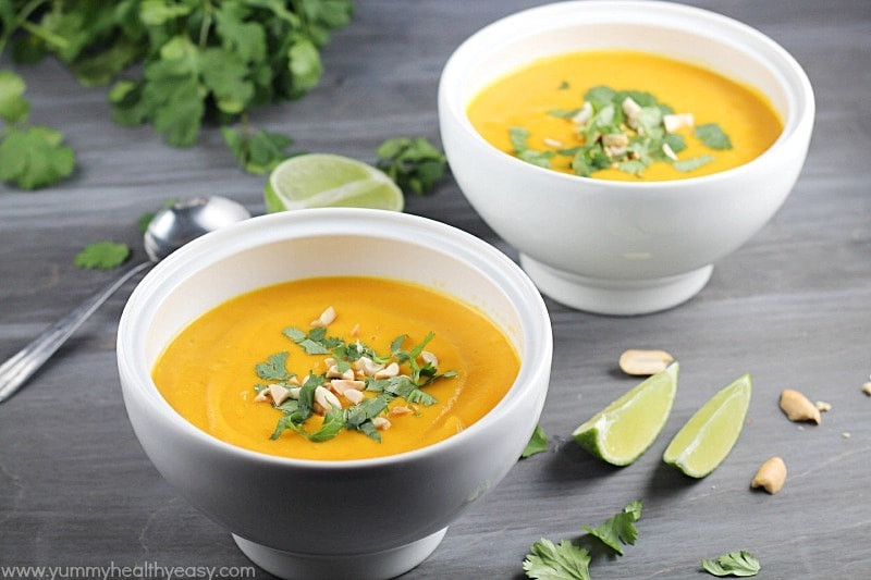 Healthy Butternut Squash Soup
 Thai Butternut Squash Soup Yummy Healthy Easy