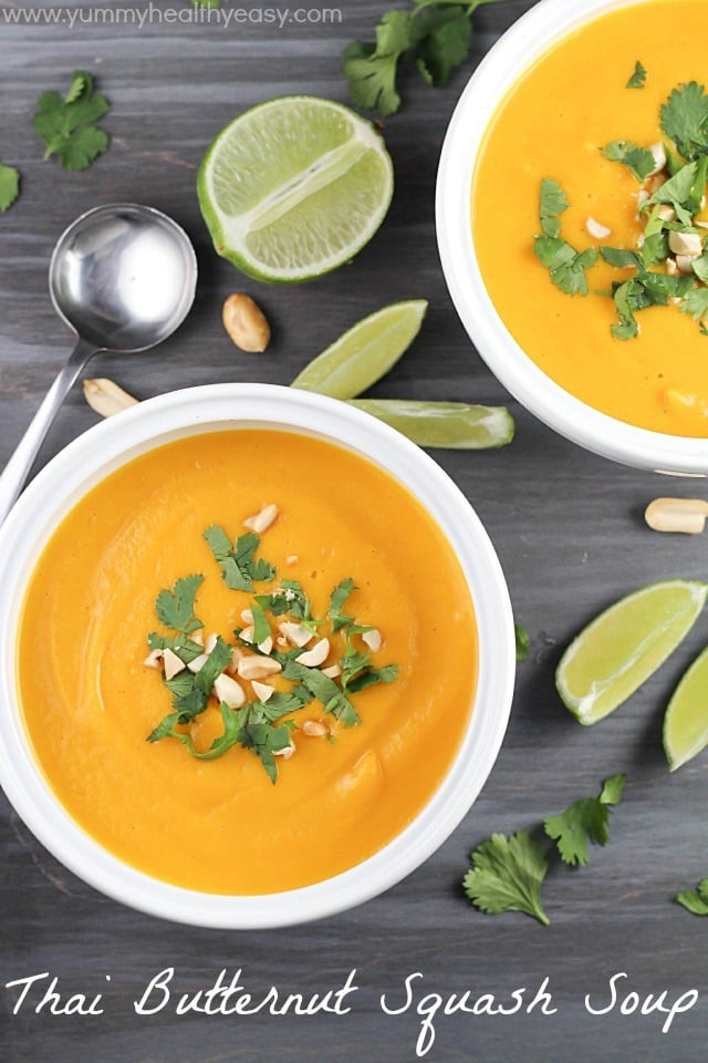 Healthy Butternut Squash Soup
 Thai Butternut Squash Soup Yummy Healthy Easy