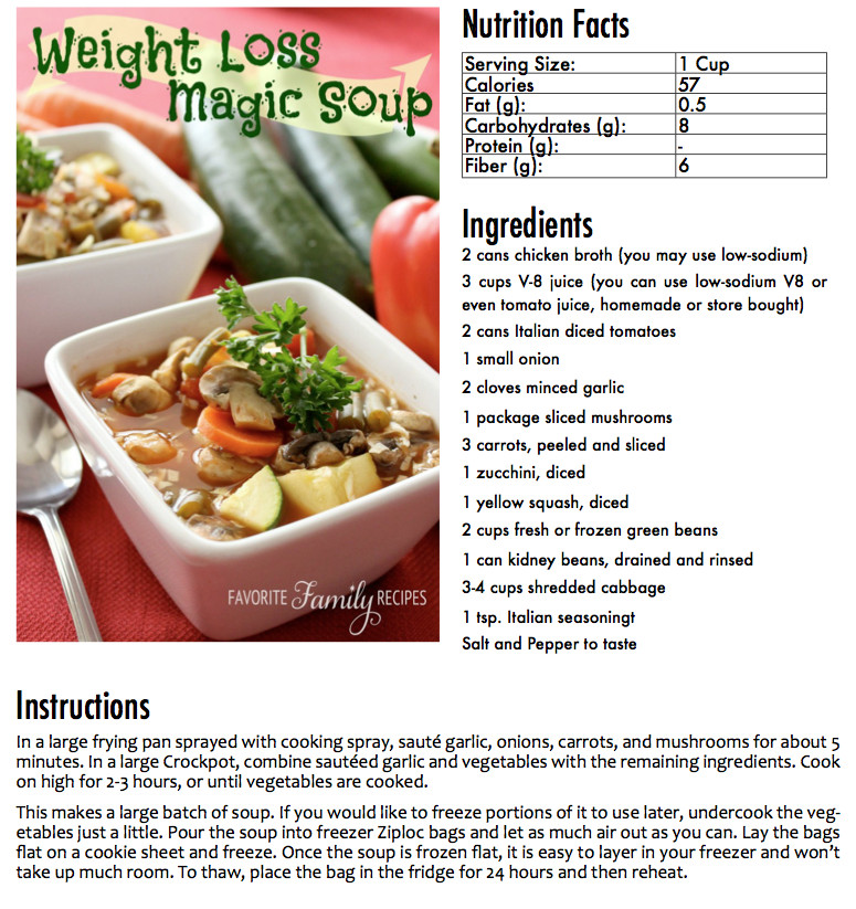 Healthy Canned Soups For Weight Loss
 Weight Loss Soup Book Sample Page Recipes