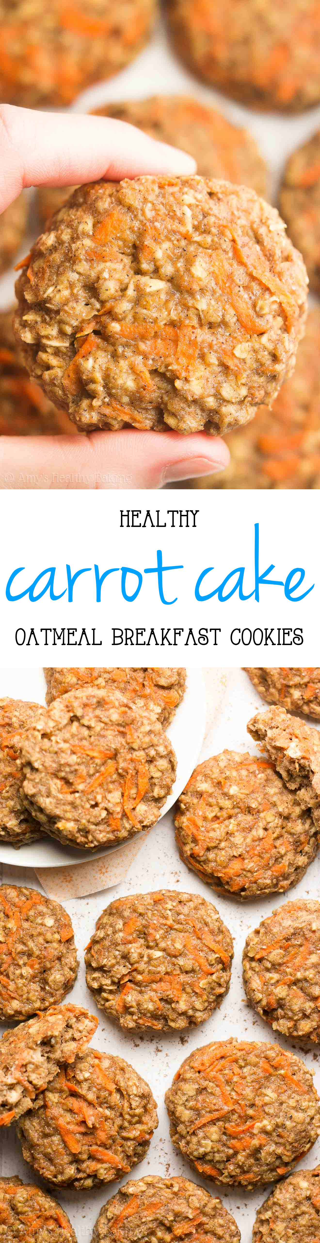 Healthy Carrot Cake Cookies
 Healthy Carrot Cake Oatmeal Breakfast Cookies
