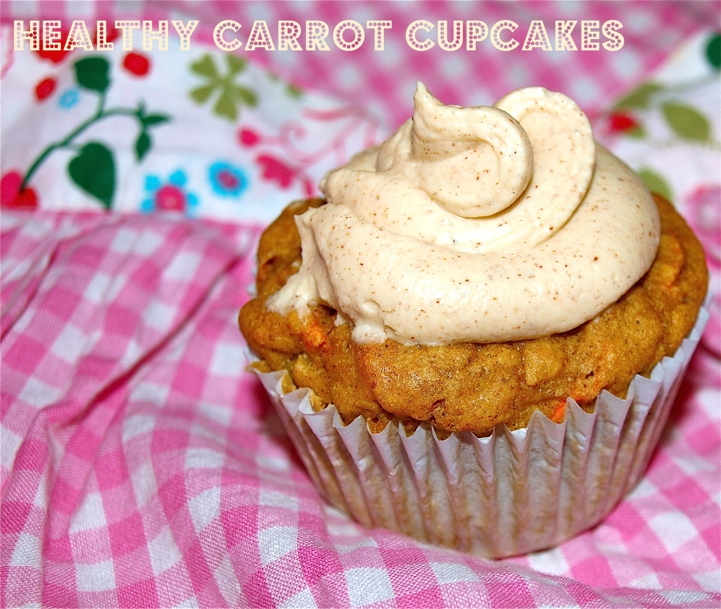 Healthy Carrot Cake Cupcakes
 Healthy Carrot Cupcakes with Maple Cream Cheese Frosting