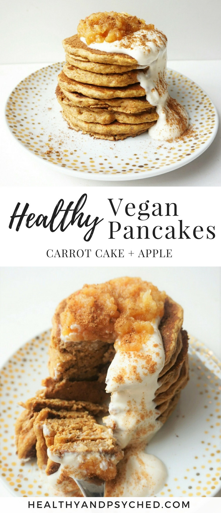 Healthy Carrot Cake Pancakes
 Healthy Spelt Carrot Cake Pancakes with Apple Sauce