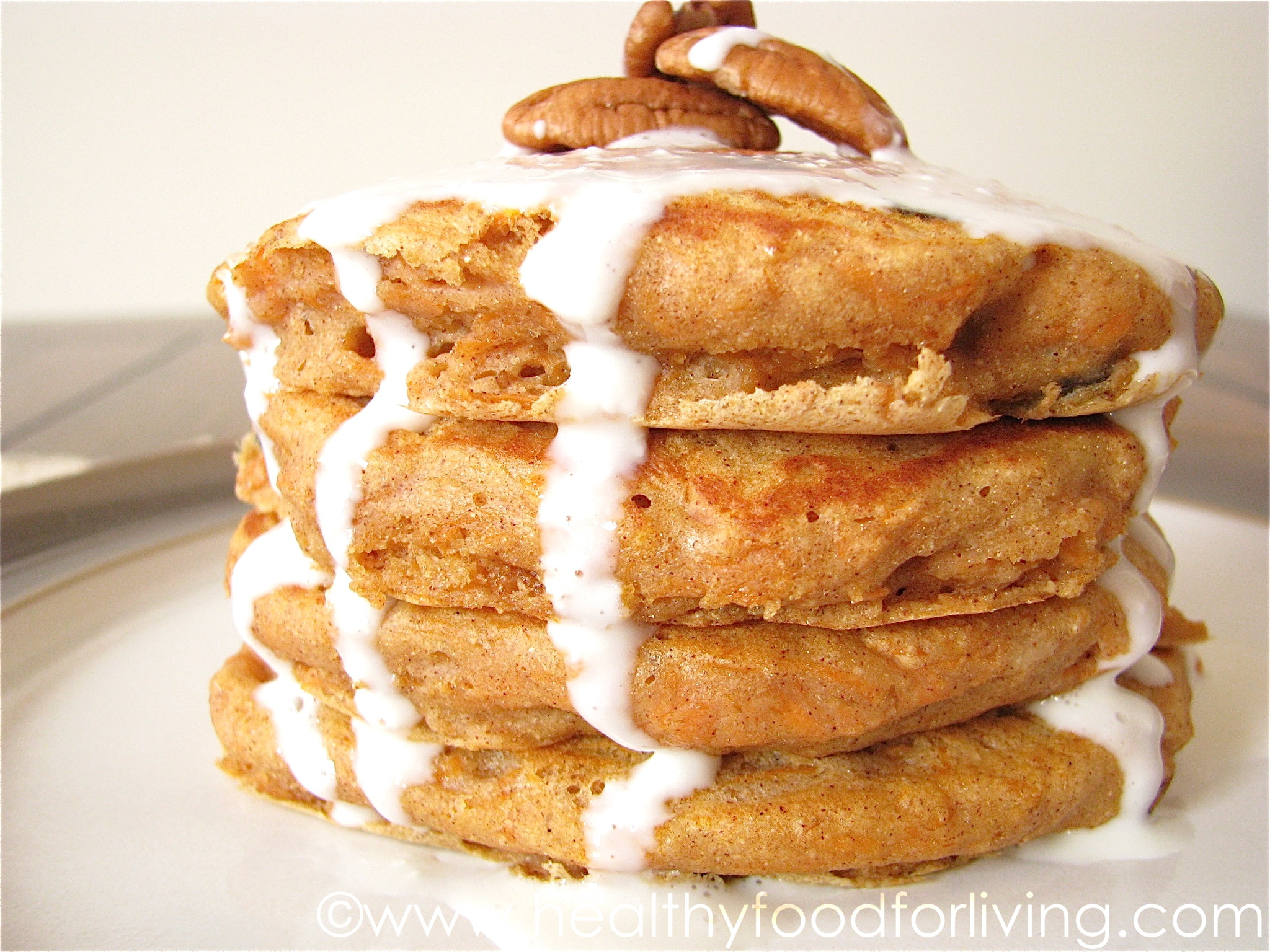 Healthy Carrot Cake Pancakes
 Carrot Cake Pancakes for e