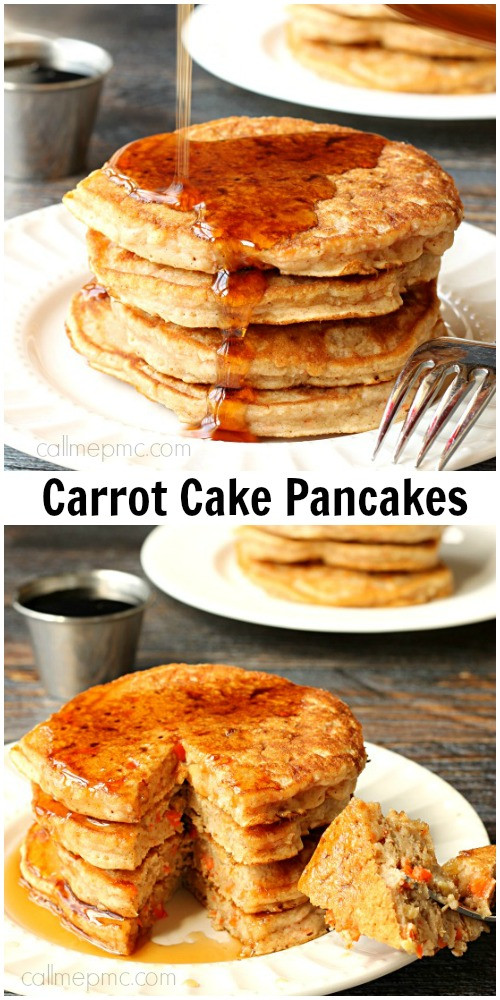 Healthy Carrot Cake Pancakes
 Carrot Cake Pancakes Call Me PMc