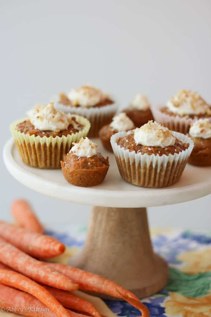 Healthy Carrot Cupcakes
 Healthy Carrot Cake Cupcakes with Yogurt Cream Cheese Frosting