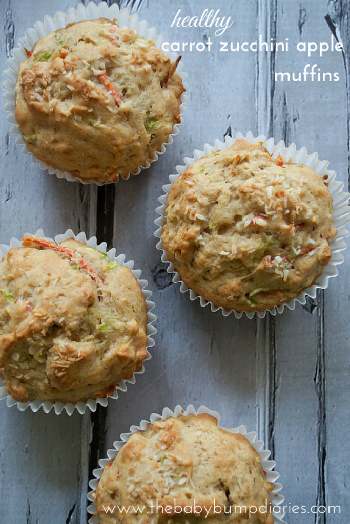 Healthy Carrot Muffins
 Healthy Carrot Zucchini Apple Muffins The Baby Bump Diaries