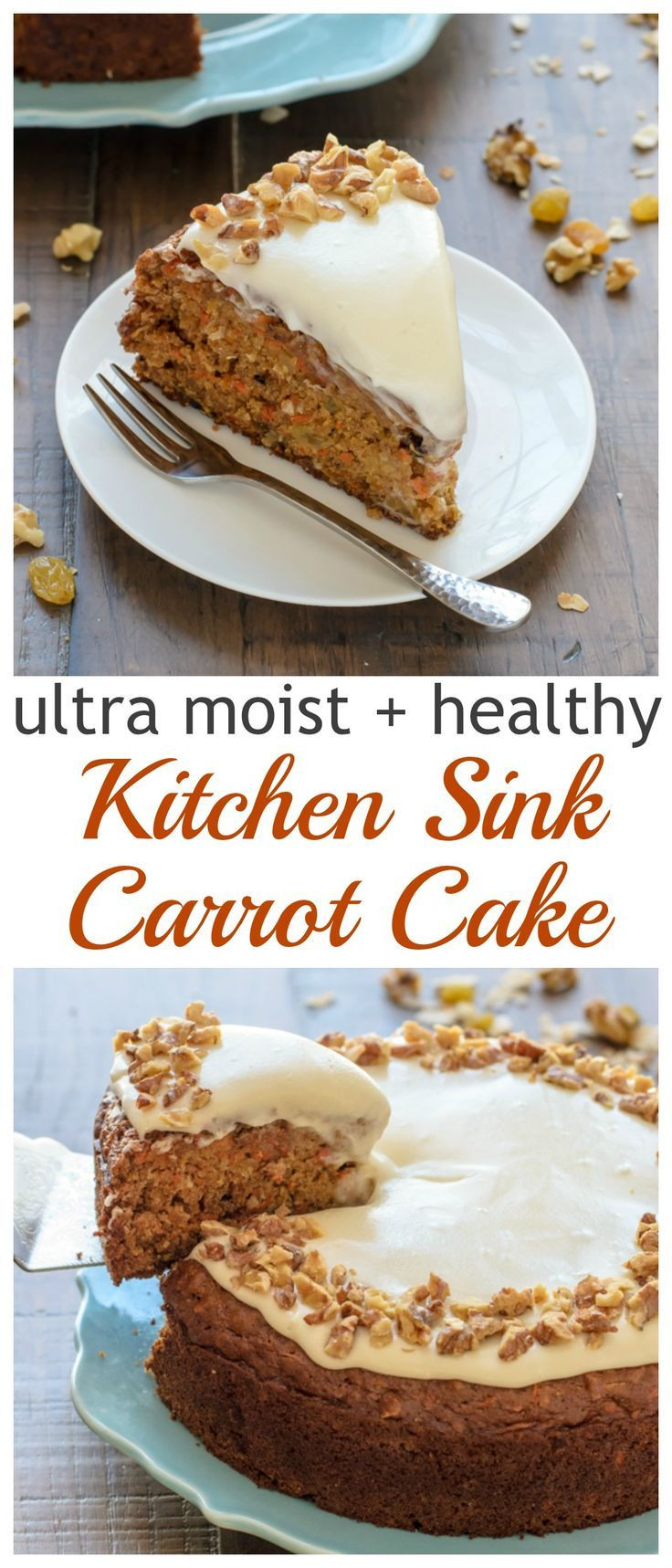 Healthy Carrot Recipes
 Healthy Carrot Cake with Light Cream Cheese Frosting