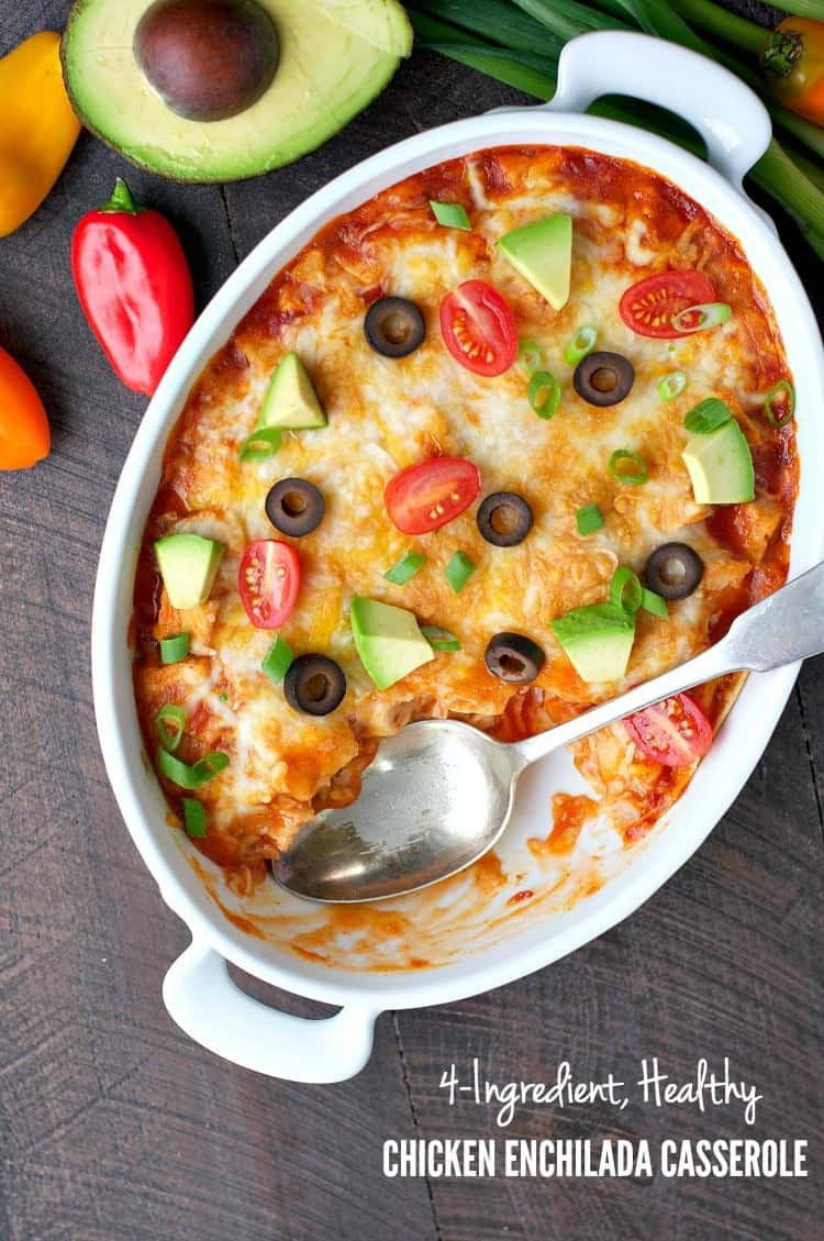 Healthy Casseroles With Chicken
 4 Ingre nt Healthy Chicken Enchilada Casserole The