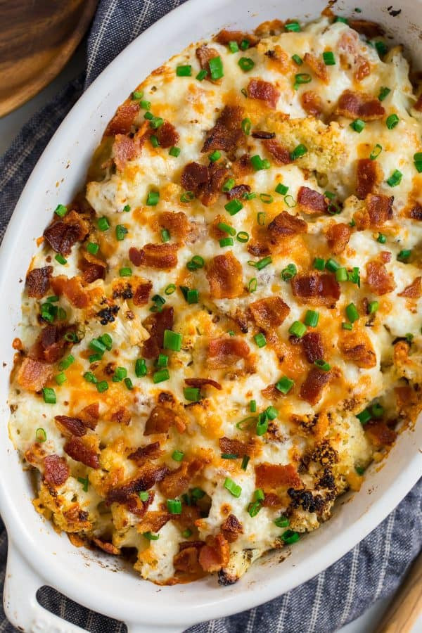 Healthy Cauliflower Casserole
 Cauliflower Casserole with Cream Cheese and Bacon