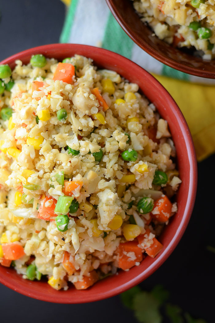 Healthy Cauliflower Fried Rice
 Healthy Vegan Cauliflower Fried Rice