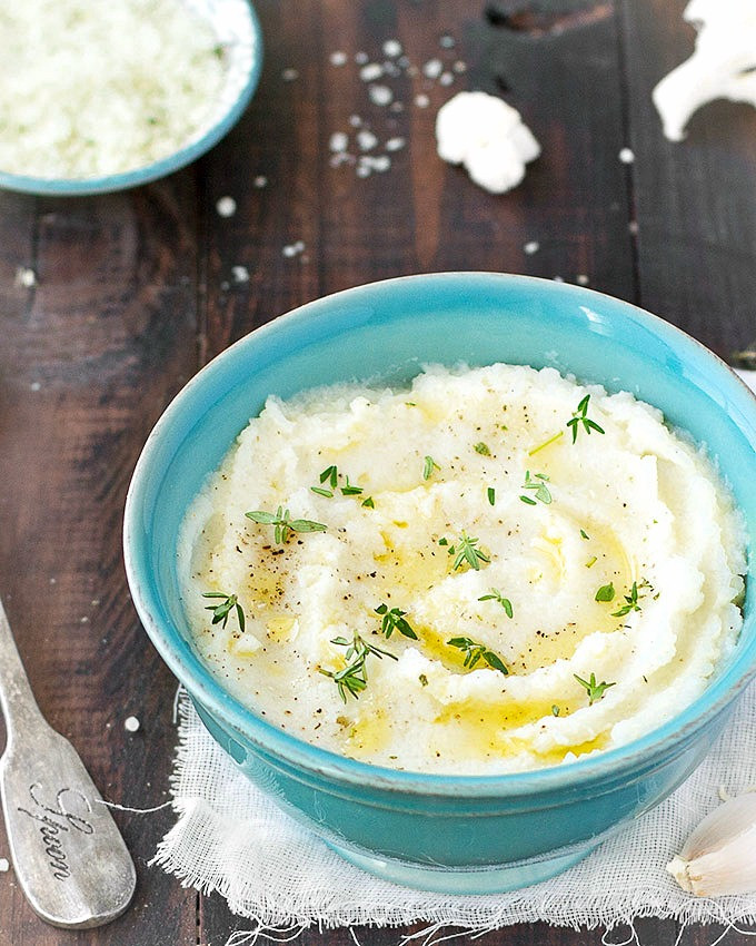 Healthy Cauliflower Mashed Potatoes Recipe
 15 Paleo Thanksgiving Recipes Sides Desserts Easy GF