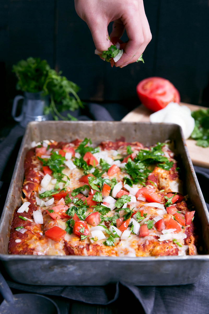 Healthy Cheese Enchiladas
 Skinny Refried Bean & Chicken Enchiladas with Homemade