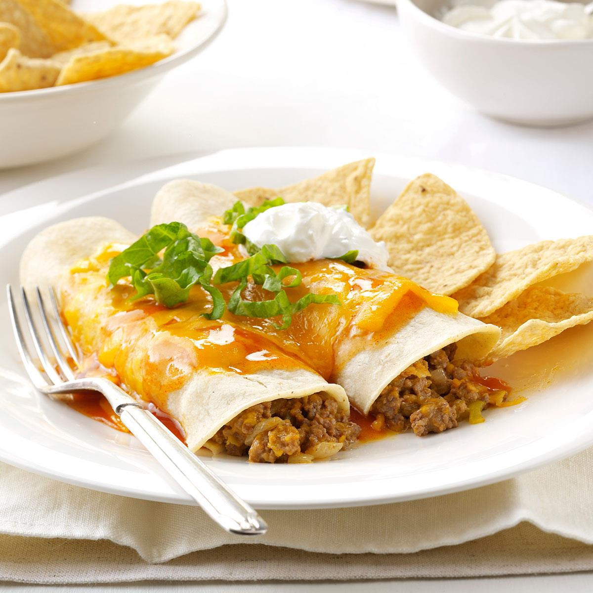 Healthy Cheese Enchiladas
 Microwave Beef & Cheese Enchiladas Recipe