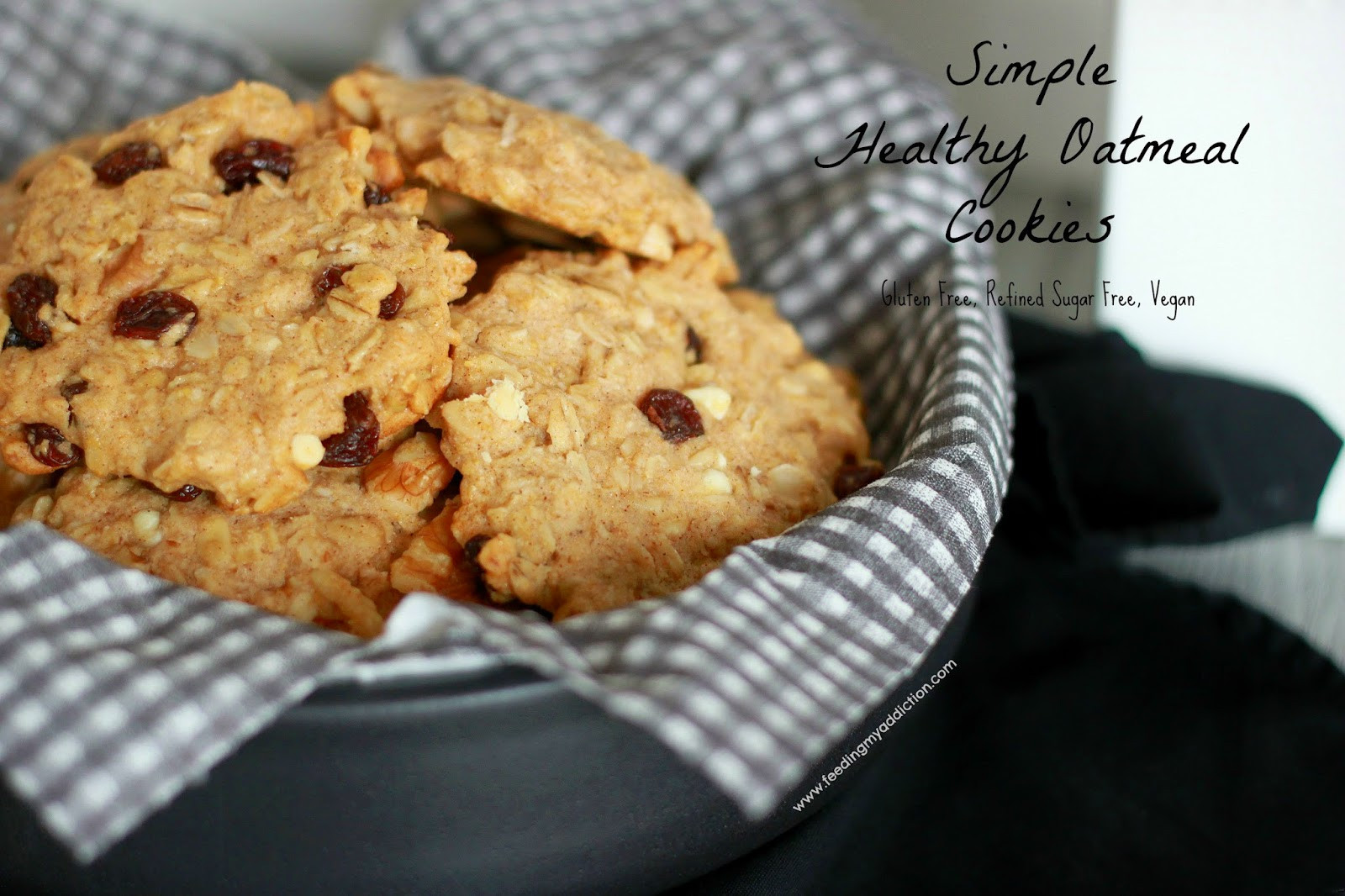 Healthy Chewy Oatmeal Cookies
 Feeding My Addiction Healthy Chewy Oatmeal Cookies