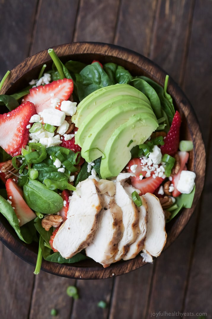 Healthy Chicken And Avocado Recipes
 Strawberry Avocado Chicken Salad with Balsamic Vinaigrette