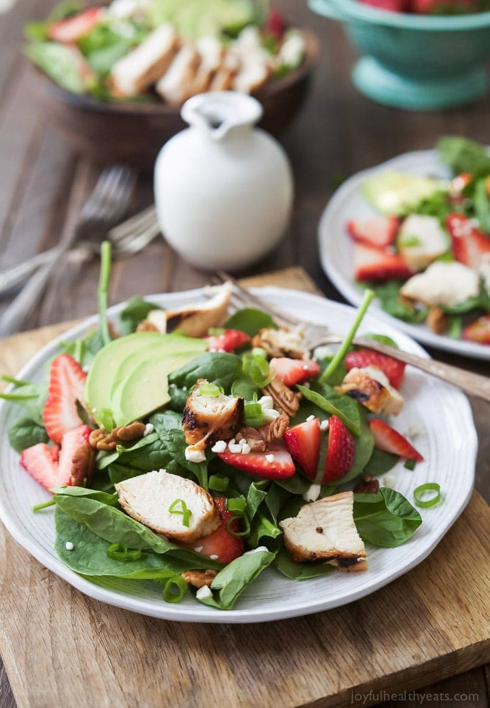 Healthy Chicken And Avocado Recipes
 Strawberry Avocado Chicken Salad with Balsamic Vinaigrette