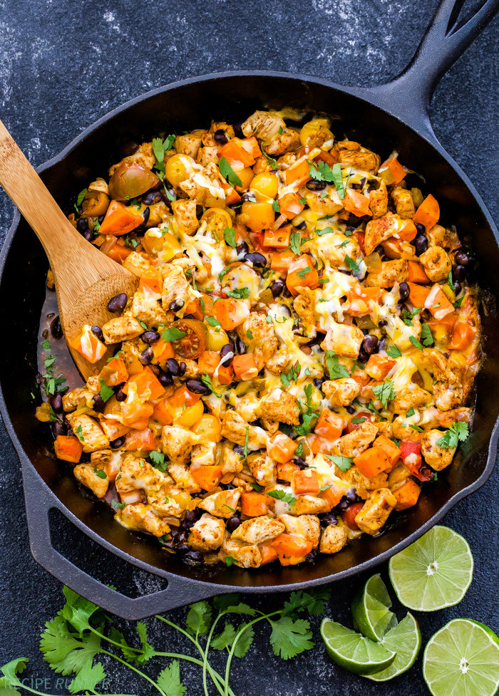 Healthy Chicken And Black Bean Recipes
 Mexican Chicken Sweet Potato and Black Bean Skillet