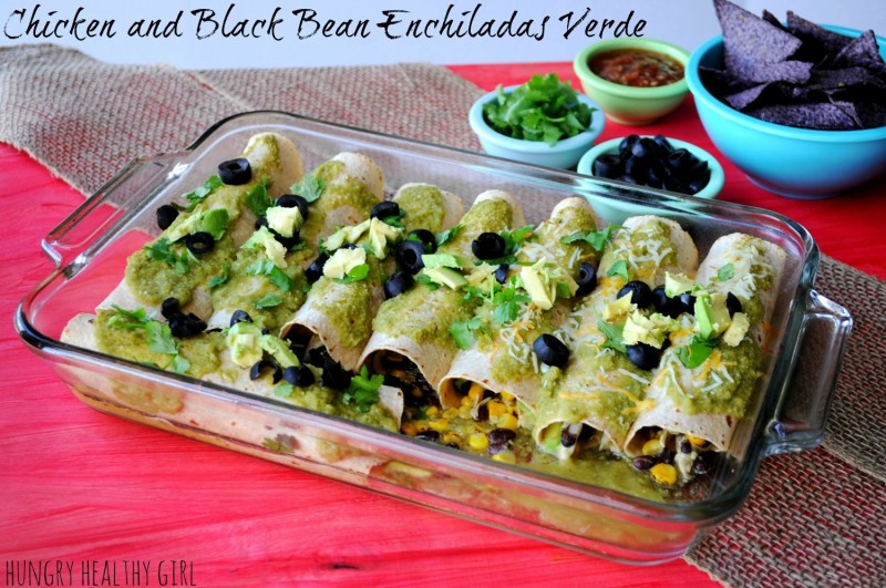 Healthy Chicken And Black Bean Recipes
 Chicken and Black Bean Enchiladas Verde Kim s Cravings