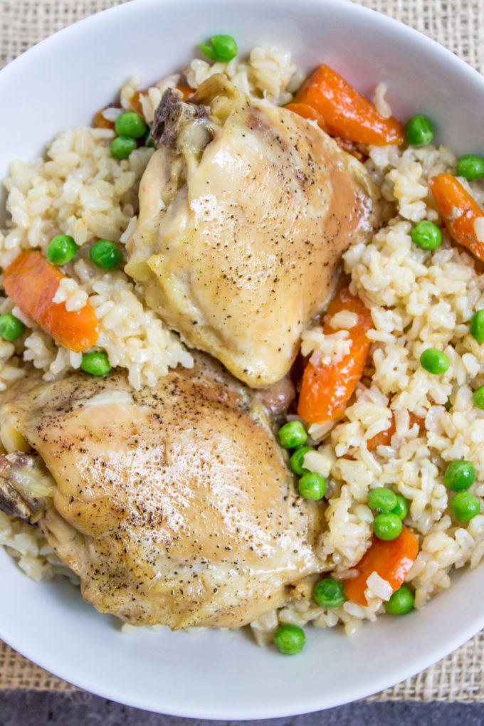 Healthy Chicken And Brown Rice Recipes
 Baked Chicken Brown Rice Ve able Casserole Dinner