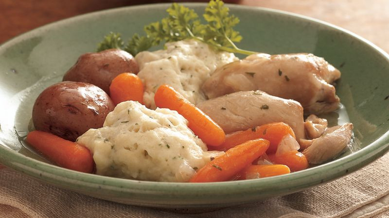 Healthy Chicken And Dumplings Slow Cooker
 Slow Cooker Chicken and Ve ables with Dumplings recipe