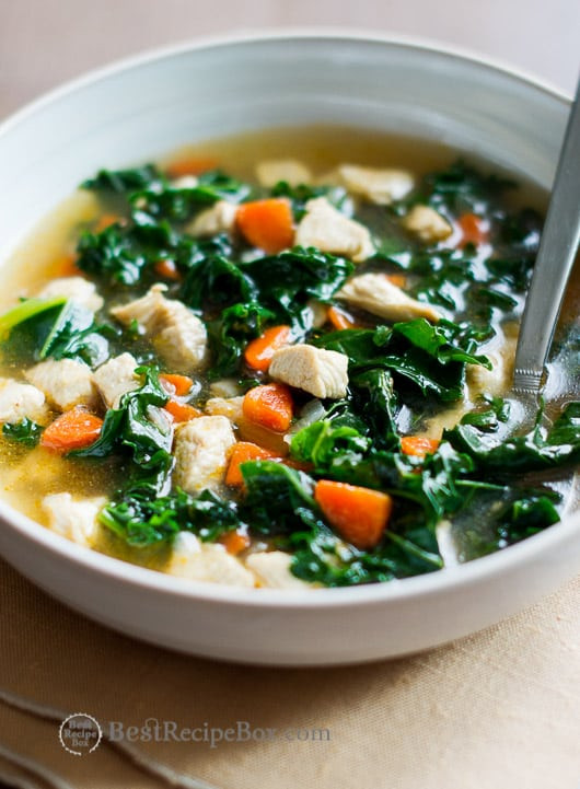 Healthy Chicken And Kale Recipes
 Healthy Chicken Soup with Kale Recipe