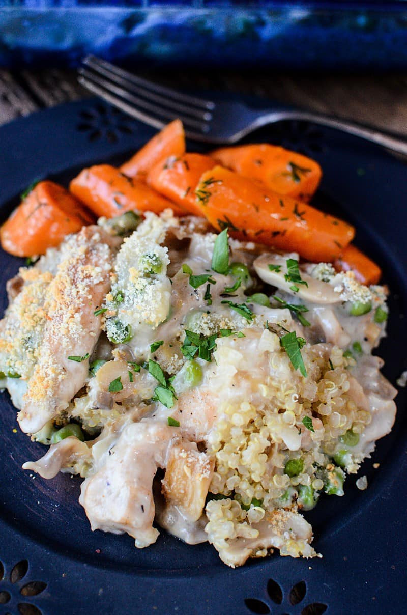 Healthy Chicken And Mushroom Casserole
 chicken mushroom quinoa bake dinner Midlife Healthy Living