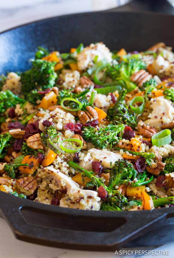 Healthy Chicken And Quinoa Recipes
 Chicken Broccoli Quinoa Skillet A Spicy Perspective