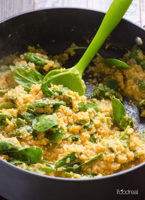 Healthy Chicken And Quinoa Recipes
 Parmesan Pumpkin and Spinach Quinoa Recipe iFOODreal