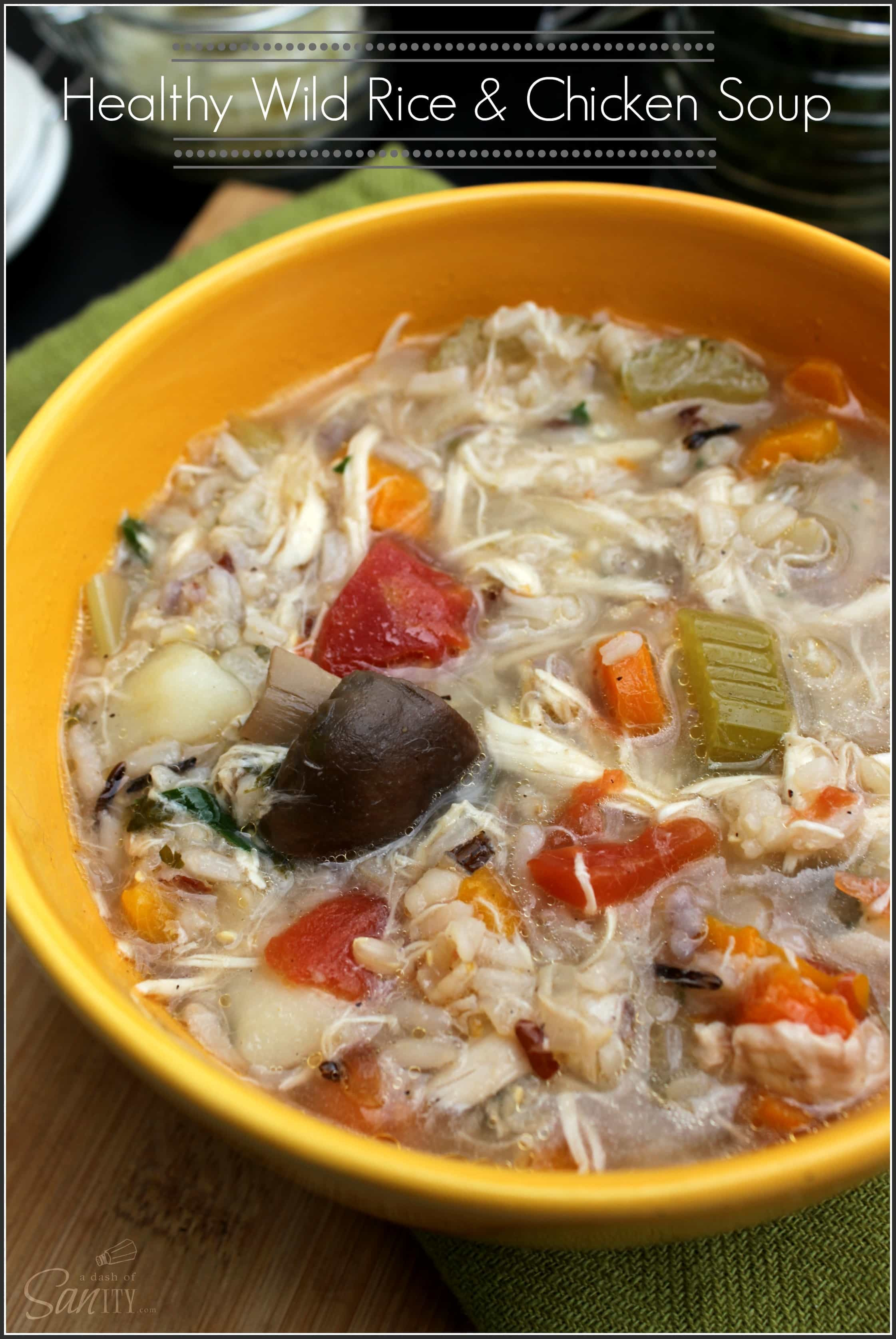 Healthy Chicken And Rice Soup
 Healthy Wild Rice & Chicken Soup A Dash of Sanity