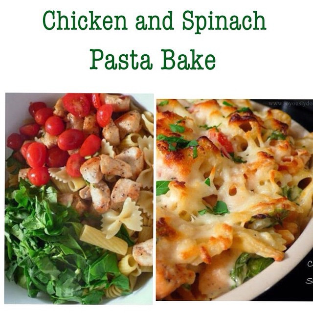 Healthy Chicken And Spinach Casserole
 Chicken And Spinach Pasta Bake