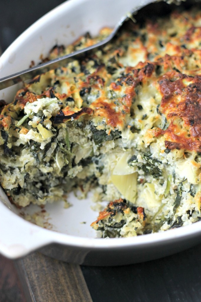 Healthy Chicken And Spinach Casserole
 Easy Spinach Casserole With Artichokes & Quinoa