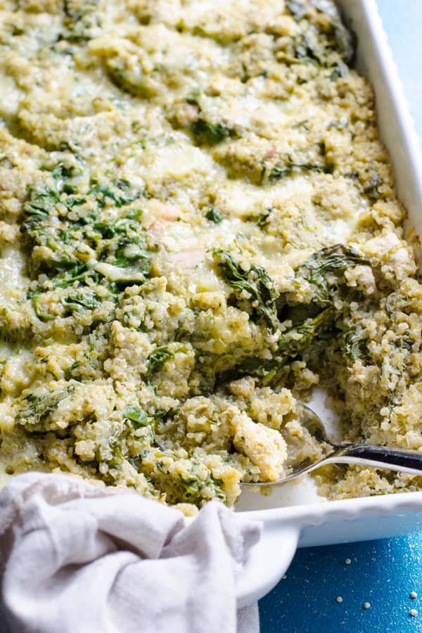 Healthy Chicken And Spinach Casserole
 Juicy Spinach Chicken Quinoa Casserole iFOODreal