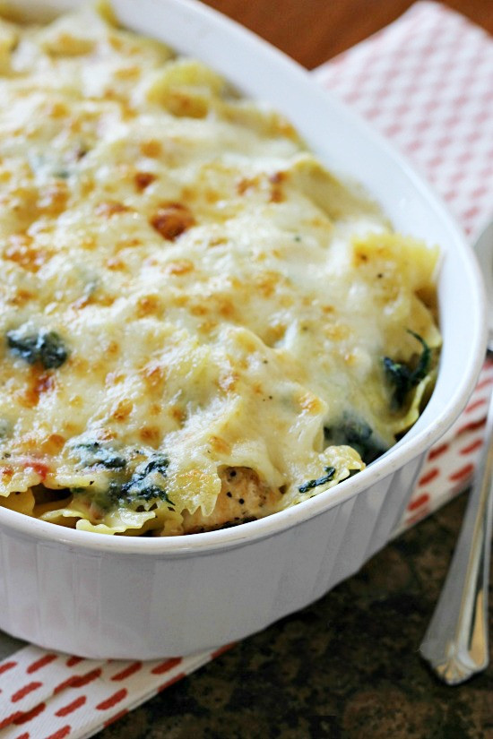 Healthy Chicken And Spinach Casserole
 Spinach Artichoke Chicken Pasta Bake Call Me PMc